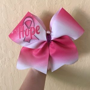 Breast Cancer Awareness month Cheerleading bow!